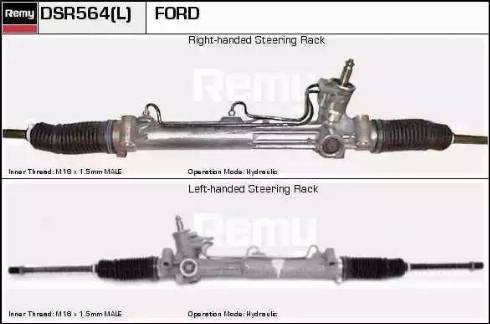 Remy DSR564L - Рулевой механизм, рейка autospares.lv