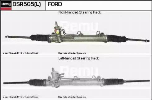 Remy DSR565L - Рулевой механизм, рейка autospares.lv