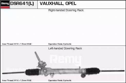 Remy DSR641L - Рулевой механизм, рейка autospares.lv