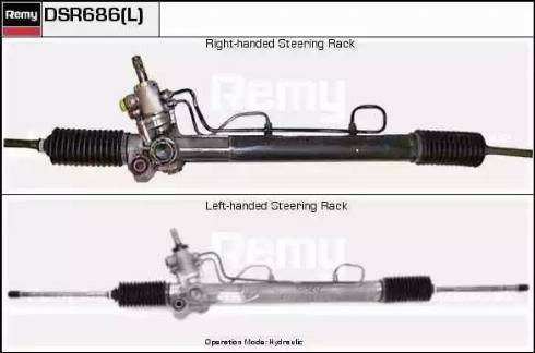 Remy DSR686L - Рулевой механизм, рейка autospares.lv