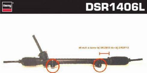 Remy DSR1406L - Рулевой механизм, рейка autospares.lv