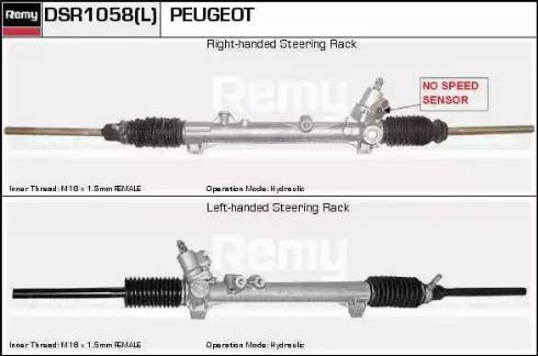 Remy DSR1058L - Рулевой механизм, рейка autospares.lv