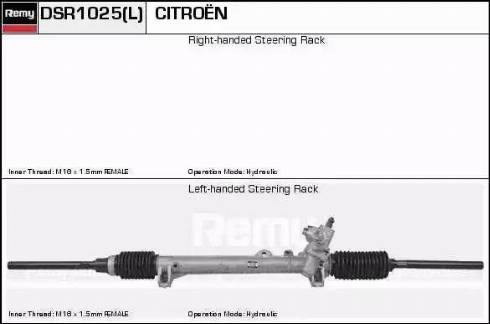 Remy DSR1025L - Рулевой механизм, рейка autospares.lv