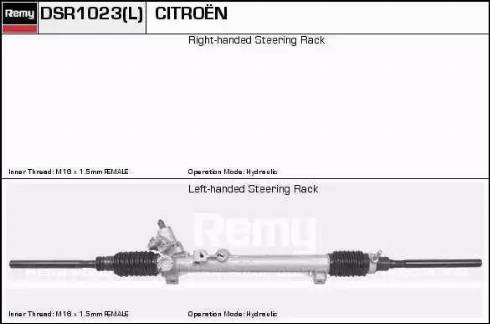 Remy DSR1023L - Рулевой механизм, рейка autospares.lv