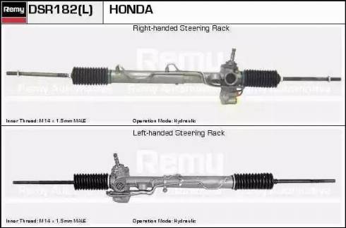 Remy DSR182L - Рулевой механизм, рейка autospares.lv