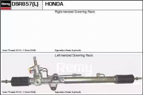 Remy DSR857L - Рулевой механизм, рейка autospares.lv