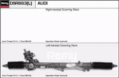 Remy DSR883L - Рулевой механизм, рейка autospares.lv