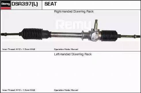 Remy DSR397L - Рулевой механизм, рейка autospares.lv