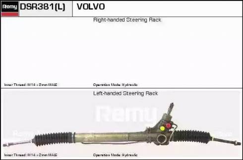 Remy DSR381L - Рулевой механизм, рейка autospares.lv