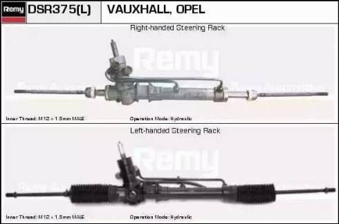 Remy DSR375L - Рулевой механизм, рейка autospares.lv