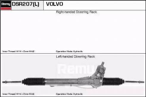 Remy DSR207L - Рулевой механизм, рейка autospares.lv