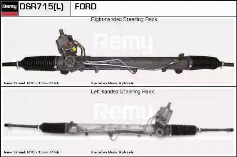 Remy DSR715L - Рулевой механизм, рейка autospares.lv