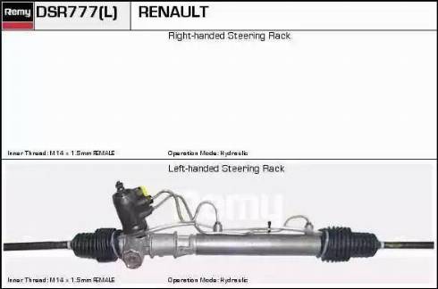 Remy DSR777L - Рулевой механизм, рейка autospares.lv