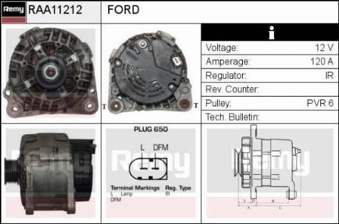 Remy RAA11212 - Генератор autospares.lv