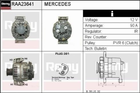 Remy RAA23641 - Генератор autospares.lv