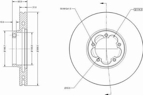 Remy RAD1932C - Тормозной диск autospares.lv