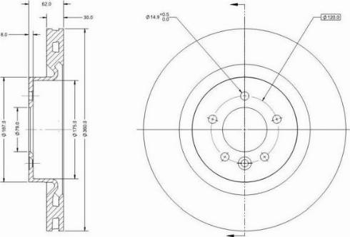 Remy RAD1444C - Тормозной диск autospares.lv