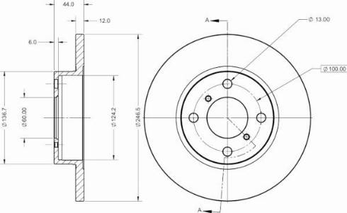 Remy RAD1460C - Тормозной диск autospares.lv