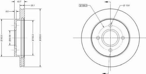 Remy RAD1408C - Тормозной диск autospares.lv