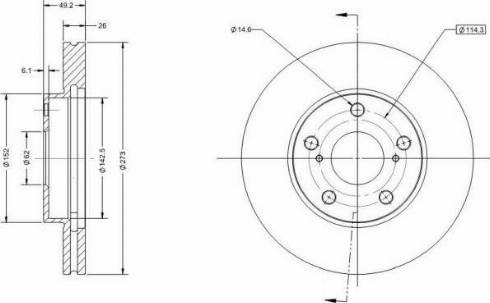 Remy RAD1485C - Тормозной диск autospares.lv