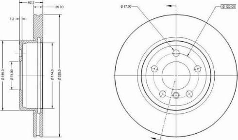 Remy RAD1434C - Тормозной диск autospares.lv