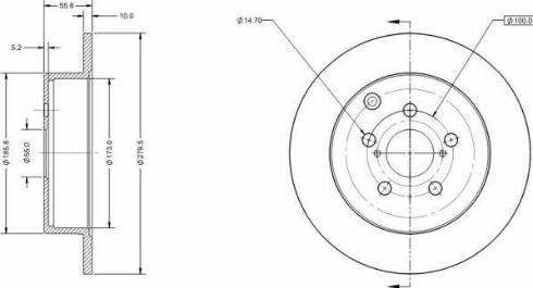 Remy RAD1436C - Тормозной диск autospares.lv