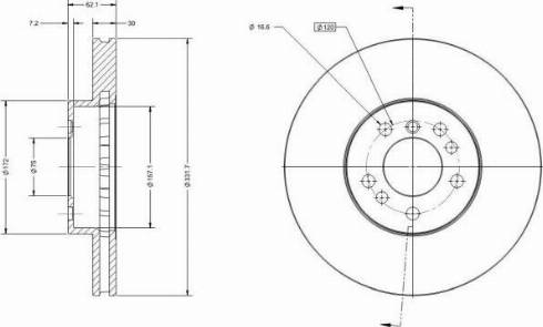 Remy RAD1593C - Тормозной диск autospares.lv