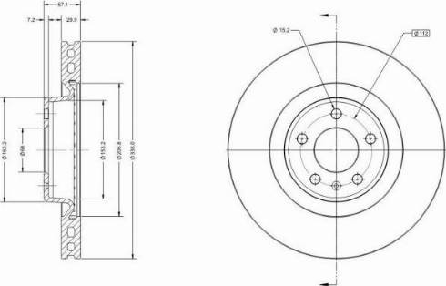 Remy RAD1597C - Тормозной диск autospares.lv