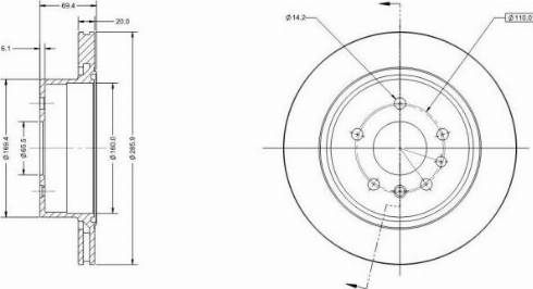 Remy RAD1555C - Тормозной диск autospares.lv