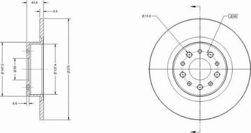 Delphi BG3857 - Тормозной диск autospares.lv