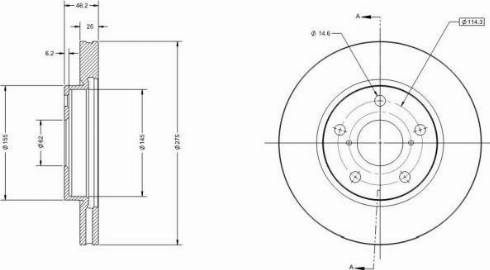 Remy RAD1586C - Тормозной диск autospares.lv