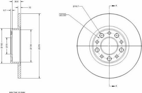 Remy RAD1582C - Тормозной диск autospares.lv