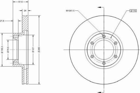 Remy RAD1531C - Тормозной диск autospares.lv