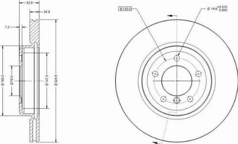 Remy RAD1524C - Тормозной диск autospares.lv