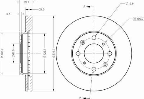 Remy RAD1522C - Тормозной диск autospares.lv