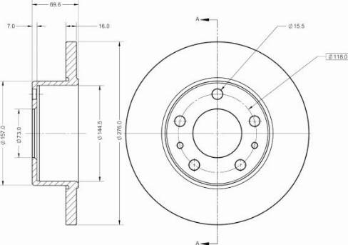 Remy RAD1660C - Тормозной диск autospares.lv