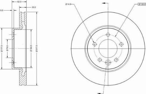 Remy RAD1605C - Тормозной диск autospares.lv