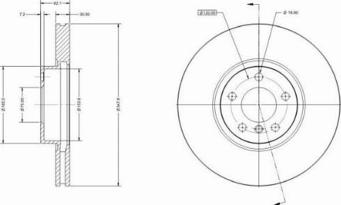 Remy RAD1607C - Тормозной диск autospares.lv