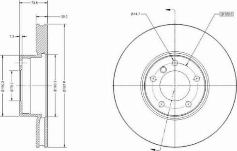 Remy RAD1614C - Тормозной диск autospares.lv