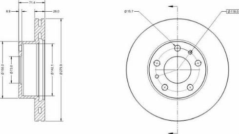 Remy RAD1625C - Тормозной диск autospares.lv