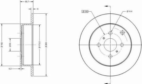 Remy RAD1093C - Тормозной диск autospares.lv