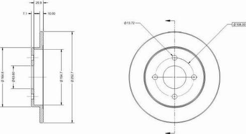 Remy RAD1049C - Тормозной диск autospares.lv