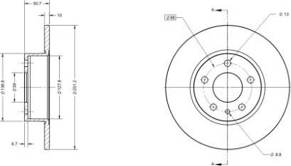 Remy RAD1045C - Тормозной диск autospares.lv