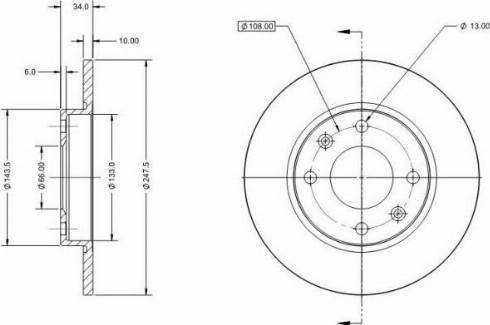 Remy RAD1042C - Тормозной диск autospares.lv