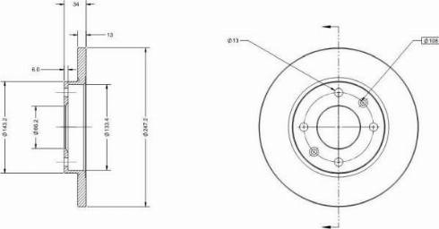 Remy RAD1052C - Тормозной диск autospares.lv