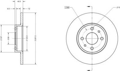 Remy RAD1017C - Тормозной диск autospares.lv