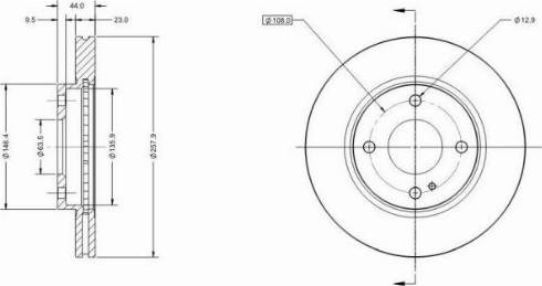 Remy RAD1035C - Тормозной диск autospares.lv