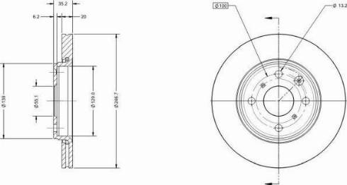 Remy RAD1038C - Тормозной диск autospares.lv