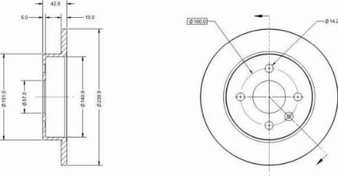 Remy RAD1033C - Тормозной диск autospares.lv