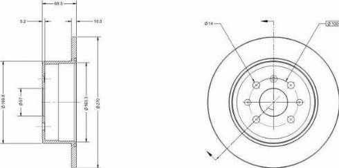 Remy RAD1198C - Тормозной диск autospares.lv